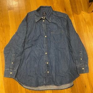 GAP Ultrasoft denim big shirt button down